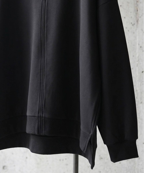 antiqua(アンティカ)の「キーネック風 プルオーバー(スウェット・レディース・ダークグレー/ブラック・ONESIZE)」の17枚目の写真