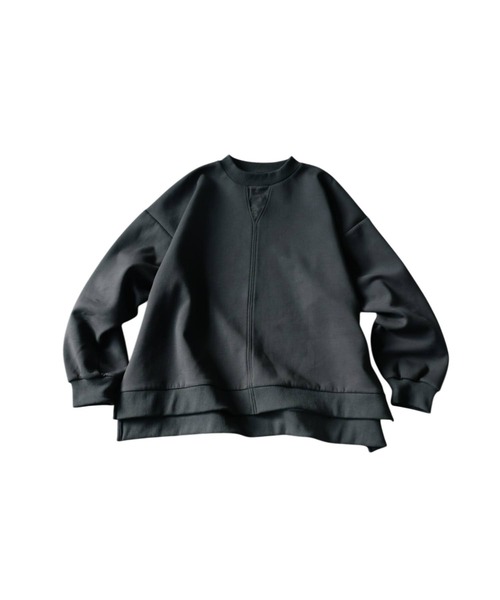 antiqua(アンティカ)の「キーネック風 プルオーバー(スウェット・レディース・ダークグレー/ブラック・ONESIZE)」の15枚目の写真