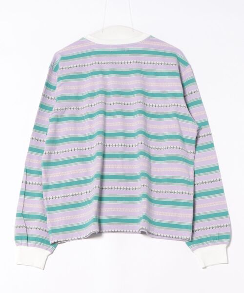 Universal Style Wear（ユニバーサルスタイルウェア）の「Universal Style Wear/ユニバーサルスタイルウェア　Ethnic border Tee（Tシャツ/カットソー・メンズ・グレー/パープル・LARGE/X-LARGE/MEDIUM）」の14枚目の写真