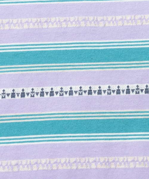 Universal Style Wear（ユニバーサルスタイルウェア）の「Universal Style Wear/ユニバーサルスタイルウェア　Ethnic border Tee（Tシャツ/カットソー・メンズ・グレー/パープル・LARGE/X-LARGE/MEDIUM）」の13枚目の写真