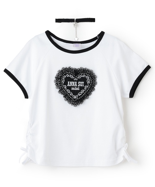 華奢見えハートTシャツ（Tシャツ/カットソー）｜ANNA SUI mini