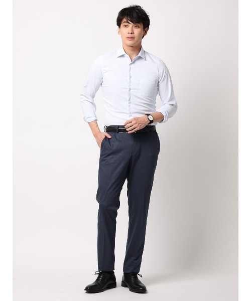 SUIT SQUARE(スーツスクエア)の「SMACTIVE テーパードパンツ ウォッシャブル ストレッチ TRジャージー 無地(スラックス・メンズ・ネイビー・4L/3L/LL/L/M/S/SS)」の5枚目の写真