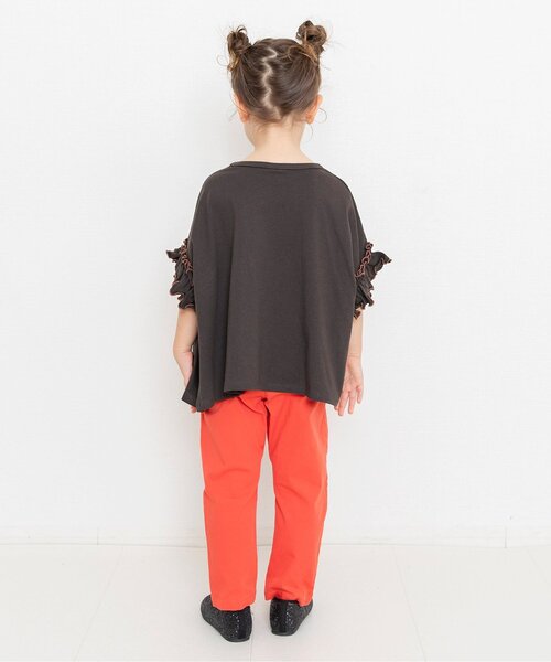 BREEZE(ブリーズ)の「【リンク】カラバリフリルTシャツ(Tシャツ/カットソー・キッズ・チャコール/レッド/ピンク/オフホワイト/グリーン・80/90/100/120/130/110/140)」の7枚目の写真