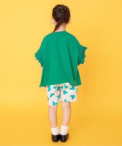 BREEZE(ブリーズ)の「【リンク】カラバリフリルTシャツ(Tシャツ/カットソー・キッズ・チャコール/レッド/ピンク/オフホワイト/グリーン・80/90/100/120/130/110/140)」の9枚目の写真