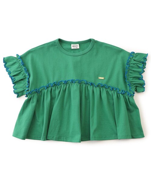 BREEZE(ブリーズ)の「【リンク】カラバリフリルTシャツ(Tシャツ/カットソー・キッズ・チャコール/レッド/ピンク/オフホワイト/グリーン・80/90/100/120/130/110/140)」の18枚目の写真