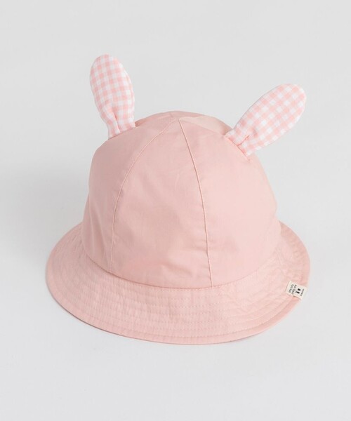 BRANSHES(ブランシェス)の「【ベビー】アニマル耳つきハット(その他ベビー用品・キッズ・ピンク/ブラウン・46cm/48cm)」の1枚目の写真