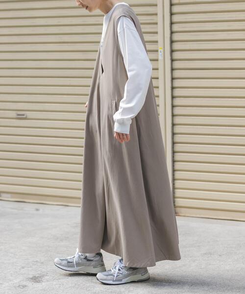 FORK&SPOON（フォークアンドスプーン）の「FORK&SPOON　フロントタックフレアワンピース（ワンピース・レディース・ベージュ/グリーン系その他/ブラック・2/1）」の16枚目の写真