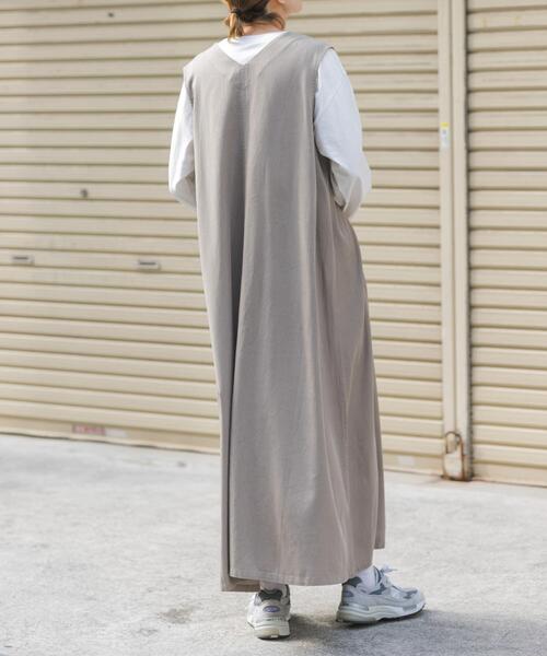 FORK&SPOON（フォークアンドスプーン）の「FORK&SPOON　フロントタックフレアワンピース（ワンピース・レディース・ベージュ/グリーン系その他/ブラック・2/1）」の17枚目の写真