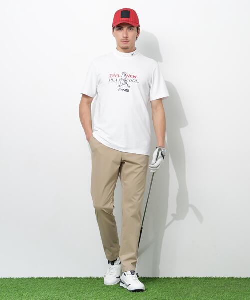 PING(ピン)の「【PING APPAREL】Mr.PINGプリント半袖ハイネックシャツ(Tシャツ/カットソー・メンズ・ホワイト/ベージュ/ネイビー/レッド・LL1/L/LL/M/S)」の5枚目の写真