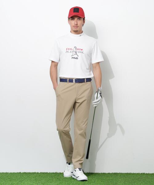 PING(ピン)の「【PING APPAREL】Mr.PINGプリント半袖ハイネックシャツ(Tシャツ/カットソー・メンズ・ホワイト/ベージュ/ネイビー/レッド・LL1/L/LL/M/S)」の6枚目の写真