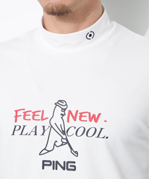 PING(ピン)の「【PING APPAREL】Mr.PINGプリント半袖ハイネックシャツ(Tシャツ/カットソー・メンズ・ホワイト/ベージュ/ネイビー/レッド・LL1/L/LL/M/S)」の10枚目の写真