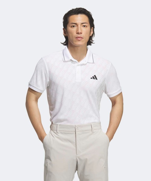 ジャカード 半袖ポロ【adidas Golf/アディダスゴルフ】（ポロシャツ