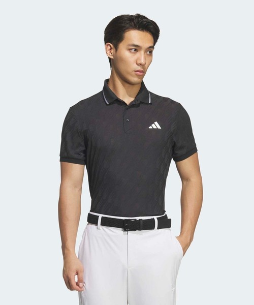 ジャカード 半袖ポロ【adidas Golf/アディダスゴルフ】（ポロシャツ