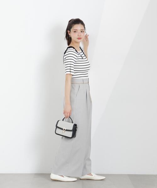 PROPORTION BODY DRESSING（プロポーションボディドレッシング）の「チェーン付きワイドパンツ / 1216130300（その他パンツ・レディース・ベージュ/ダークグレー/グレー・MEDIUM/P/S/SMALL）」の7枚目の写真