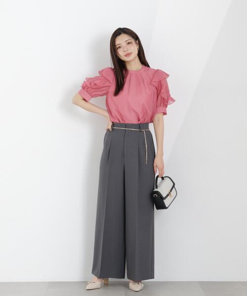 PROPORTION BODY DRESSING（プロポーションボディドレッシング）の「チェーン付きワイドパンツ / 1216130300（その他パンツ・レディース・ベージュ/ダークグレー/グレー・MEDIUM/P/S/SMALL）」の12枚目の写真