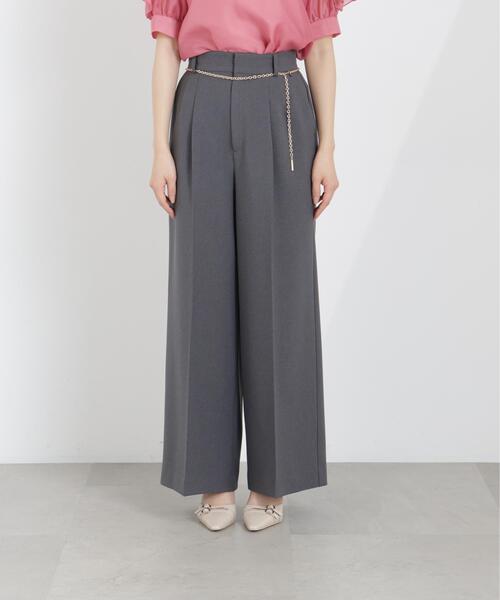 PROPORTION BODY DRESSING（プロポーションボディドレッシング）の「チェーン付きワイドパンツ / 1216130300（その他パンツ・レディース・ベージュ/ダークグレー/グレー・MEDIUM/P/S/SMALL）」の16枚目の写真