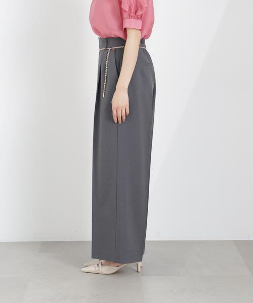 PROPORTION BODY DRESSING（プロポーションボディドレッシング）の「チェーン付きワイドパンツ / 1216130300（その他パンツ・レディース・ベージュ/ダークグレー/グレー・MEDIUM/P/S/SMALL）」の17枚目の写真