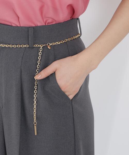 PROPORTION BODY DRESSING（プロポーションボディドレッシング）の「チェーン付きワイドパンツ / 1216130300（その他パンツ・レディース・ベージュ/ダークグレー/グレー・MEDIUM/P/S/SMALL）」の21枚目の写真