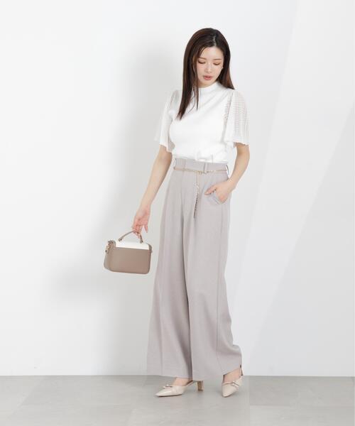 PROPORTION BODY DRESSING（プロポーションボディドレッシング）の「チェーン付きワイドパンツ / 1216130300（その他パンツ・レディース・ベージュ/ダークグレー/グレー・MEDIUM/P/S/SMALL）」の16枚目の写真