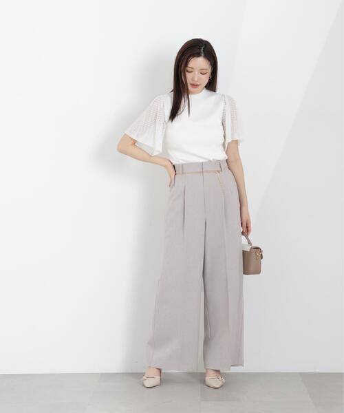 PROPORTION BODY DRESSING（プロポーションボディドレッシング）の「チェーン付きワイドパンツ / 1216130300（その他パンツ・レディース・ベージュ/ダークグレー/グレー・MEDIUM/P/S/SMALL）」の17枚目の写真