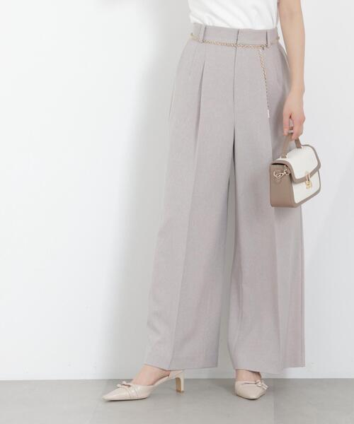 PROPORTION BODY DRESSING（プロポーションボディドレッシング）の「チェーン付きワイドパンツ / 1216130300（その他パンツ・レディース・ベージュ/ダークグレー/グレー・MEDIUM/P/S/SMALL）」の19枚目の写真
