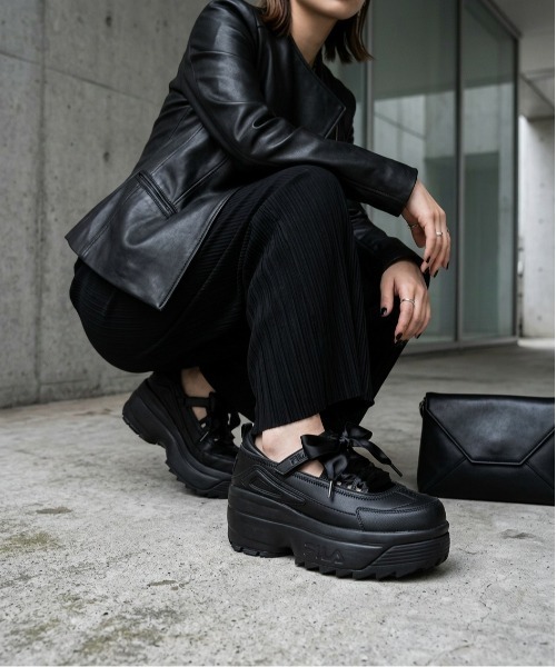 FILA(フィラ)の「DISRUPTOR WEDGE BALLET(スニーカー・レディース・ブラック・26.0cm/25.5cm/25.0cm/24.5cm/24.0cm/23.5cm/23.0cm)」の9枚目の写真