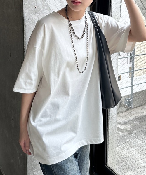 PAGEBOY（ページボーイ）の「ジミレスルーズT【WEB限定】（Tシャツ/カットソー・レディース・チャコールグレー/ブラック/オフホワイト/ピンク/ターコイズブルー/グレイッシュベージュ・FREE）」の17枚目の写真