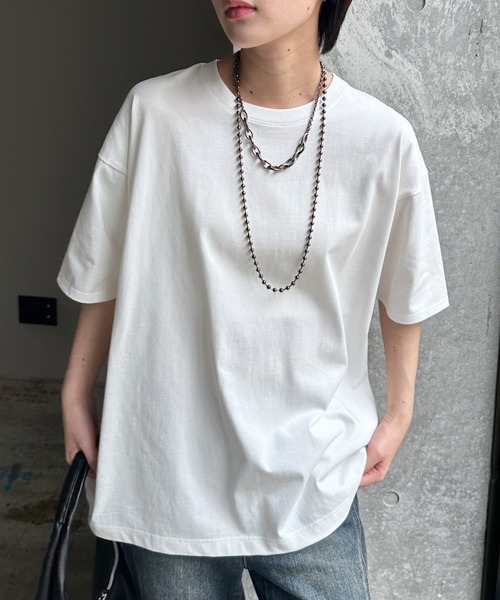 PAGEBOY（ページボーイ）の「ジミレスルーズT【WEB限定】（Tシャツ/カットソー・レディース・チャコールグレー/ブラック/オフホワイト/ピンク/ターコイズブルー/グレイッシュベージュ・FREE）」の20枚目の写真