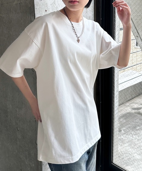 PAGEBOY（ページボーイ）の「ジミレスルーズT【WEB限定】（Tシャツ/カットソー・レディース・チャコールグレー/ブラック/オフホワイト/ピンク/ターコイズブルー/グレイッシュベージュ・FREE）」の14枚目の写真