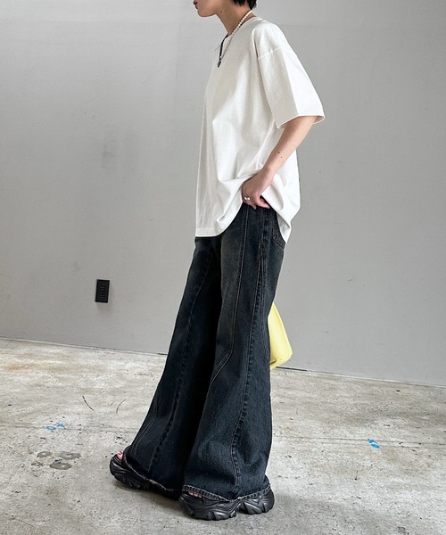 PAGEBOY（ページボーイ）の「ジミレスルーズT【WEB限定】（Tシャツ/カットソー・レディース・チャコールグレー/ブラック/オフホワイト/ピンク/ターコイズブルー/グレイッシュベージュ・FREE）」の8枚目の写真