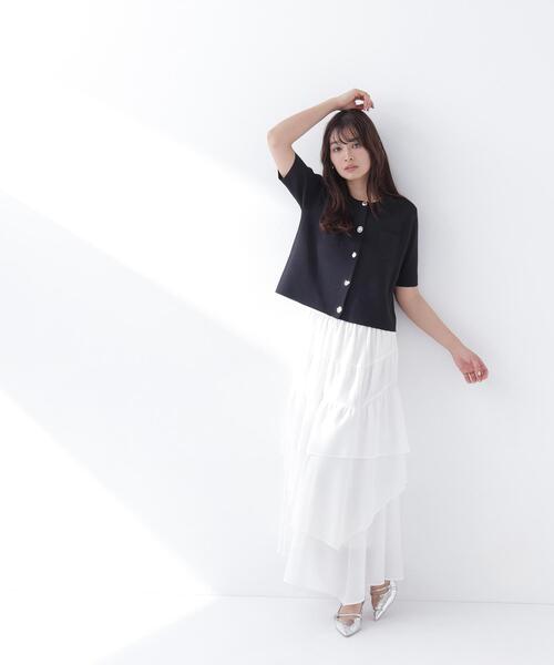 NATURAL BEAUTY BASIC(ナチュラルビューティーベーシック)の「【Oggi.jp掲載】◇アソートボタンニットジャケット(カーディガン/ボレロ・レディース・ライトグリーン/オフホワイト/ネイビー/ブラック・FREE)」の12枚目の写真
