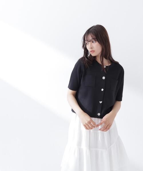 NATURAL BEAUTY BASIC(ナチュラルビューティーベーシック)の「【Oggi.jp掲載】◇アソートボタンニットジャケット(カーディガン/ボレロ・レディース・ライトグリーン/オフホワイト/ネイビー/ブラック・FREE)」の13枚目の写真