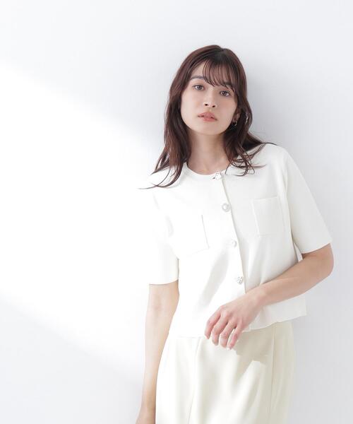NATURAL BEAUTY BASIC(ナチュラルビューティーベーシック)の「【Oggi.jp掲載】◇アソートボタンニットジャケット(カーディガン/ボレロ・レディース・ライトグリーン/オフホワイト/ネイビー/ブラック・FREE)」の21枚目の写真