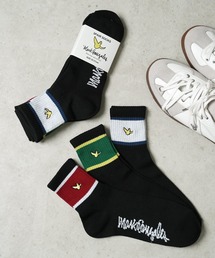 Mark Gonzales（マーク・ゴンザレス）の「"02"≪Mark Gonzales≫3足セット ライン ロークルーソックス（ソックス/靴下）」