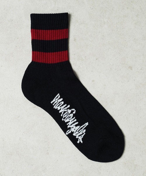 Mark Gonzales（マーク・ゴンザレス）の「"02"≪Mark Gonzales≫3足セット ライン ロークルーソックス（ソックス/靴下・メンズ・ホワイト系1/ブラック系2/ブラック系1/ホワイト系2・25cm～27cm）」の17枚目の写真