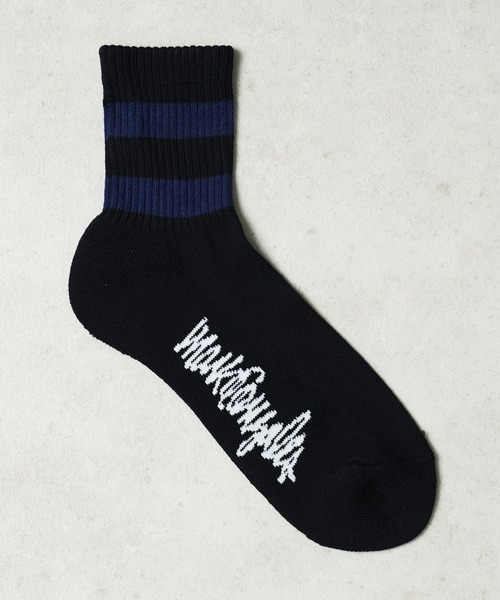 Mark Gonzales（マーク・ゴンザレス）の「"02"≪Mark Gonzales≫3足セット ライン ロークルーソックス（ソックス/靴下・メンズ・ホワイト系1/ブラック系2/ブラック系1/ホワイト系2・25cm～27cm）」の16枚目の写真