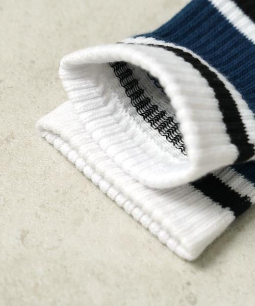 Mark Gonzales（マーク・ゴンザレス）の「"02"≪Mark Gonzales≫3足セット ライン ロークルーソックス（ソックス/靴下・メンズ・ホワイト系1/ブラック系2/ブラック系1/ホワイト系2・25cm～27cm）」の12枚目の写真