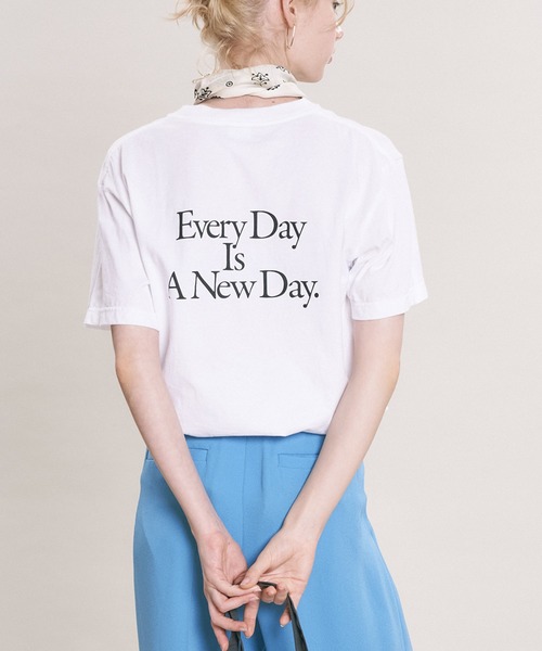 Drifter(ドリフター)の「【ERIE WORKS】Box-cut T-shirt/ボックスカットTシャツ(Tシャツ/カットソー・レディース・ホワイト/チャコール/ヘザーグレー・MEDIUM/LARGE)」の2枚目の写真