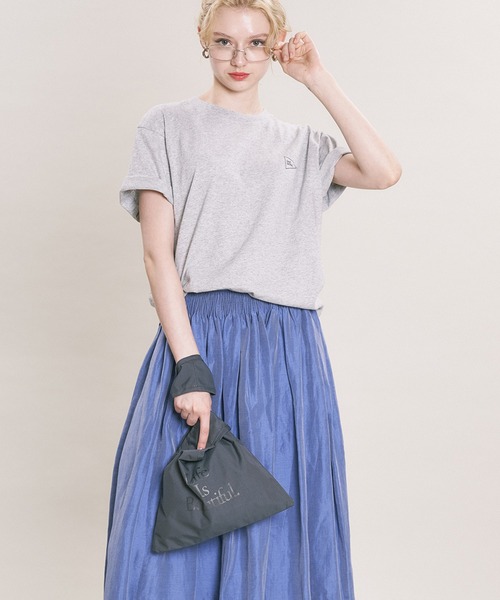 Drifter(ドリフター)の「【ERIE WORKS】Box-cut T-shirt/ボックスカットTシャツ(Tシャツ/カットソー・レディース・ホワイト/チャコール/ヘザーグレー・MEDIUM/LARGE)」の7枚目の写真