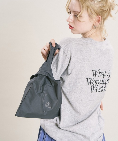 Drifter(ドリフター)の「【ERIE WORKS】Box-cut T-shirt/ボックスカットTシャツ(Tシャツ/カットソー・レディース・ホワイト/チャコール/ヘザーグレー・MEDIUM/LARGE)」の6枚目の写真