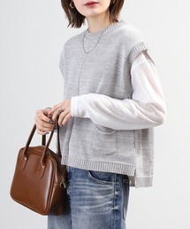 BRODIAEA ミックス糸ニットベスト 日本製