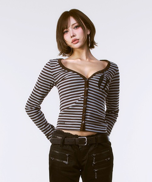 EYEER(イワイイアル)の「◇EYEER◇ブランド直輸入正規品/02 ロゴ ボタン ロング スリーブ 02 LOGO BUTTON LONG SLEEVE(Tシャツ/カットソー・レディース・ホワイト/ブラウン/ブラック・S)」の14枚目の写真