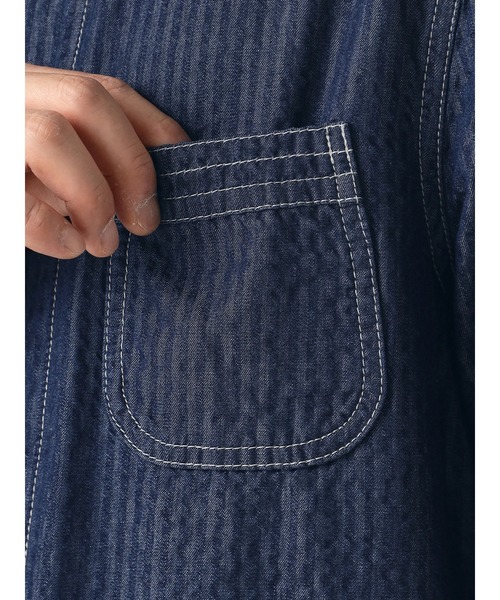 McGREGOR(マックレガー)の「デニムリップルカバージャケット(ブルゾン・メンズ・ネイビー・L/M)」の7枚目の写真