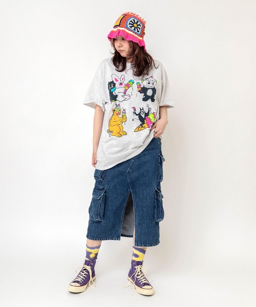 RNA(アールエヌエー)の「E5247 MIXモチーフクロシェHAT(ハット・レディース・ブラック/ピンク・FREE)」の17枚目の写真