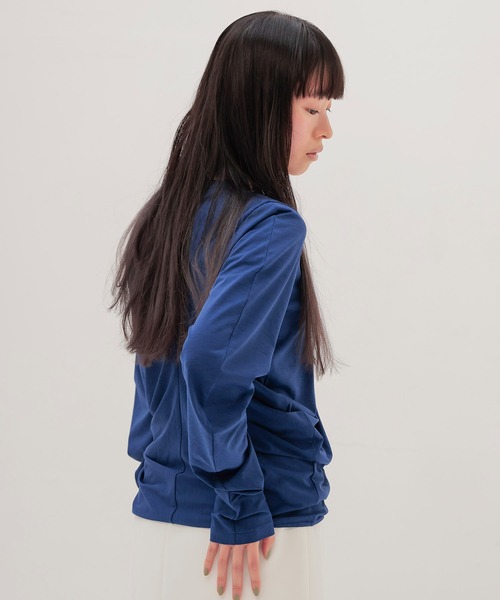 DRESSLAVE(ドレスレイブ)の「drape sleeve pullover(ドレープスリーブプルオーバー)(Tシャツ/カットソー・レディース・ホワイト/ブルー・38)」の5枚目の写真