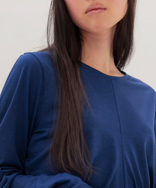 DRESSLAVE(ドレスレイブ)の「drape sleeve pullover(ドレープスリーブプルオーバー)(Tシャツ/カットソー・レディース・ホワイト/ブルー・38)」の6枚目の写真