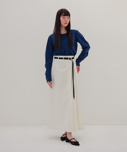 DRESSLAVE(ドレスレイブ)の「drape sleeve pullover(ドレープスリーブプルオーバー)(Tシャツ/カットソー・レディース・ホワイト/ブルー・38)」の10枚目の写真