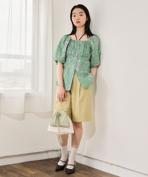 mysty woman(ミスティウーマン)の「タックハーフパンツ 666536(その他パンツ・レディース・ダークオレンジ/ブラック/ベージュ・SMALL/MEDIUM)」の10枚目の写真