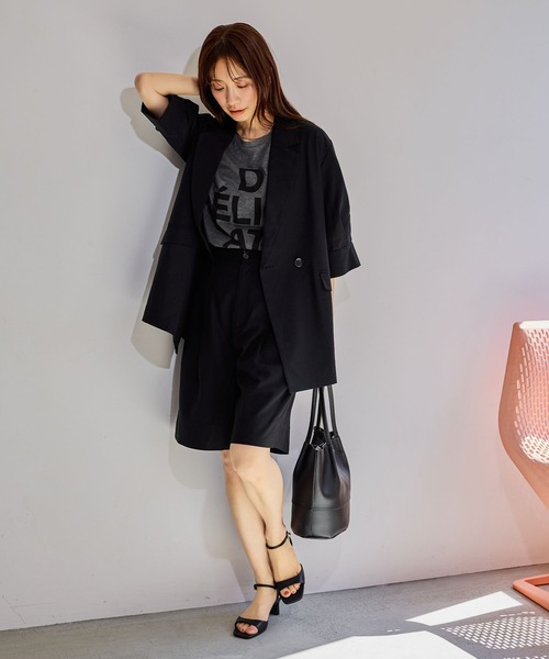 mysty woman(ミスティウーマン)の「タックハーフパンツ 666536(その他パンツ・レディース・ダークオレンジ/ブラック/ベージュ・SMALL/MEDIUM)」の12枚目の写真