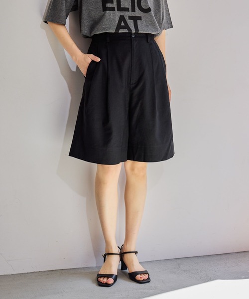 mysty woman(ミスティウーマン)の「タックハーフパンツ 666536(その他パンツ・レディース・ダークオレンジ/ブラック/ベージュ・SMALL/MEDIUM)」の13枚目の写真